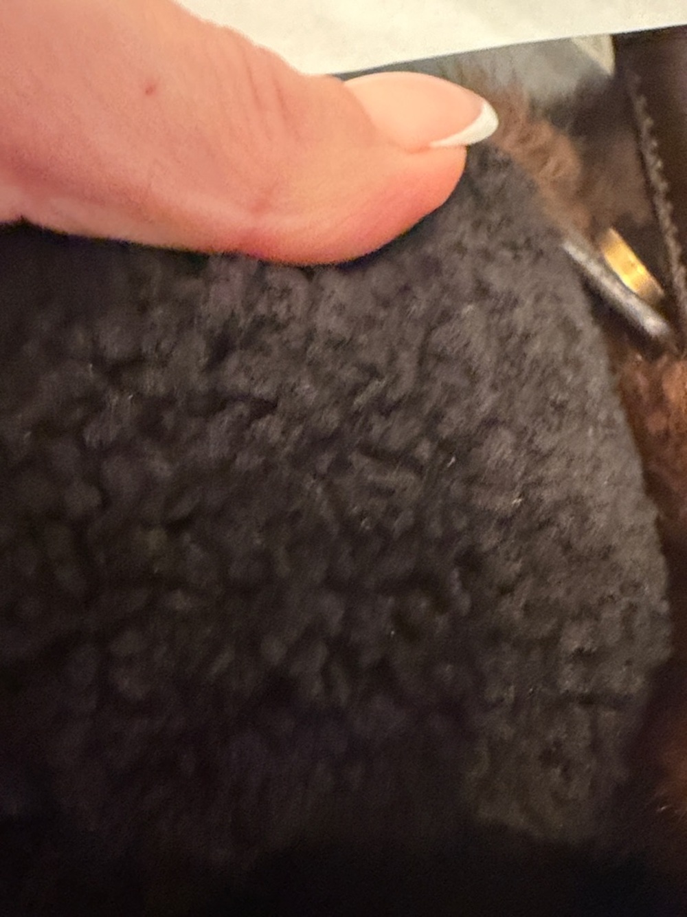 Prada Brown Suede Tote with Mink Fur Trim and Gold Hardware - Picture 12 of 15